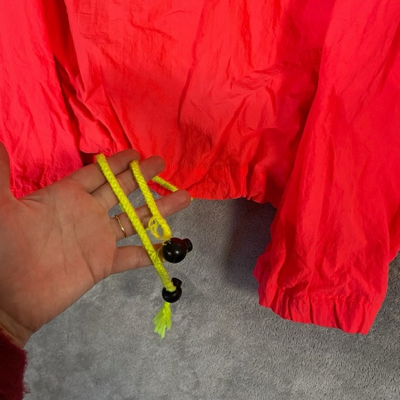 Vintage Gotcha Windbreaker Bright Red/Yellow Size L - Picture 4 of 7